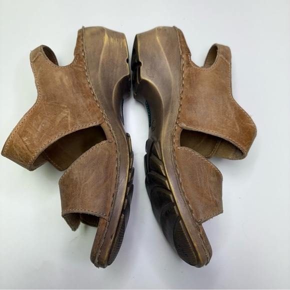 Josef Seibel Nina Women’s Size 36 Tan Leather Velcro Strap On Sandal Shoe Summer - Picture 9 of 10